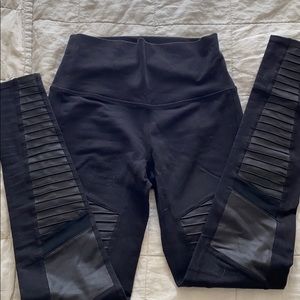 ALO Yoga ribbed high waisted black leggings